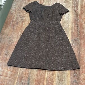 Prada Crinkled Silk Copper Mini Dress